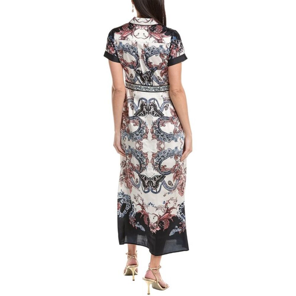 Marchesa Notte Womens Marchesa Rosa Twill Shirtdress, Blue - Picture 2 of 3